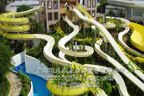 大型水上樂園設(shè)備廠家-敞開螺旋滑梯FL-HT-001
